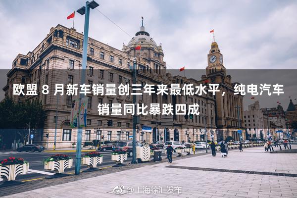 欧盟 8 月新车销量创三年来最低水平，纯电汽车销量同比暴跌四成