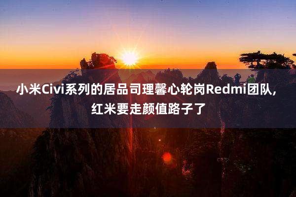 小米Civi系列的居品司理馨心轮岗Redmi团队, 红米要走颜值路子了