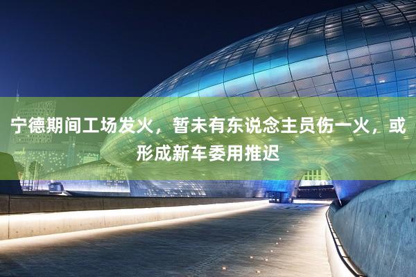 宁德期间工场发火，暂未有东说念主员伤一火，或形成新车委用推迟
